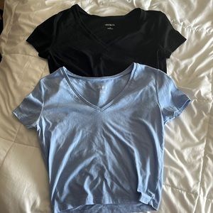 Wild Fable by Target crop tops in blue and black